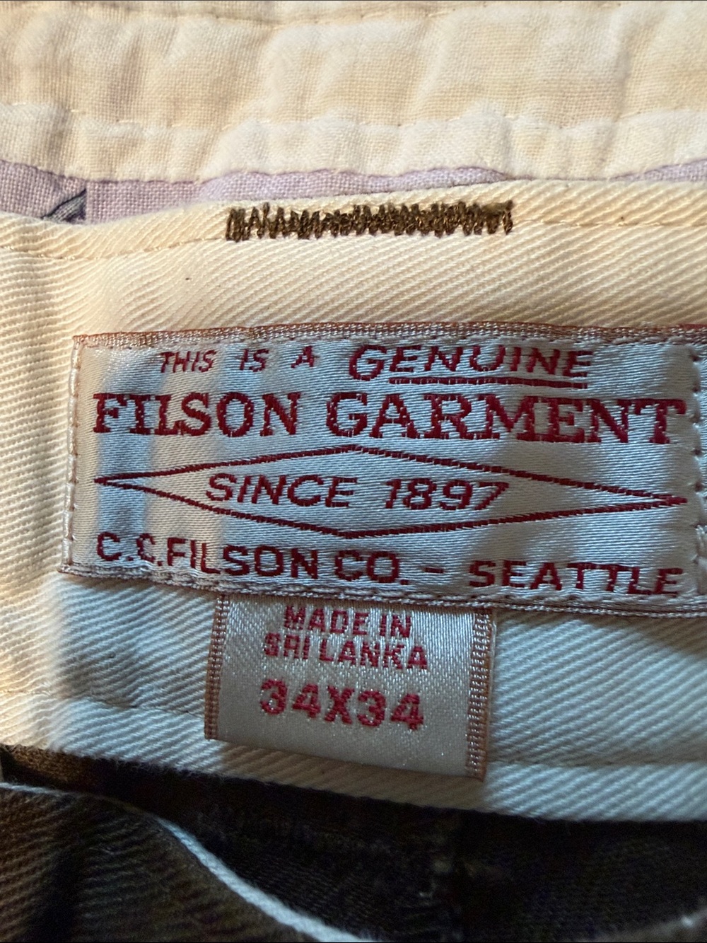 Filson Olive Green Anchorage work pants. Also have a khaki pair - Picture 2 of 3